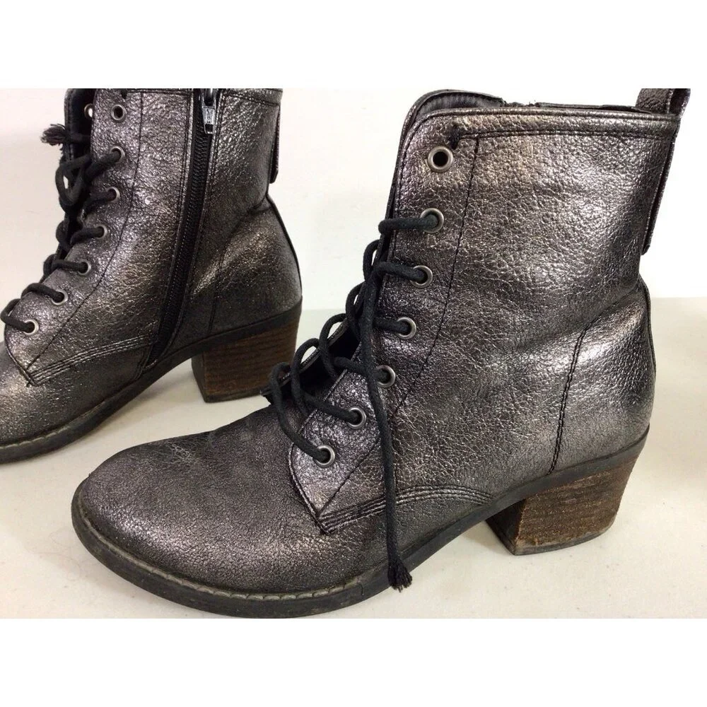Alberto Leather Boots Y2K Combat Lace Up Womens 39